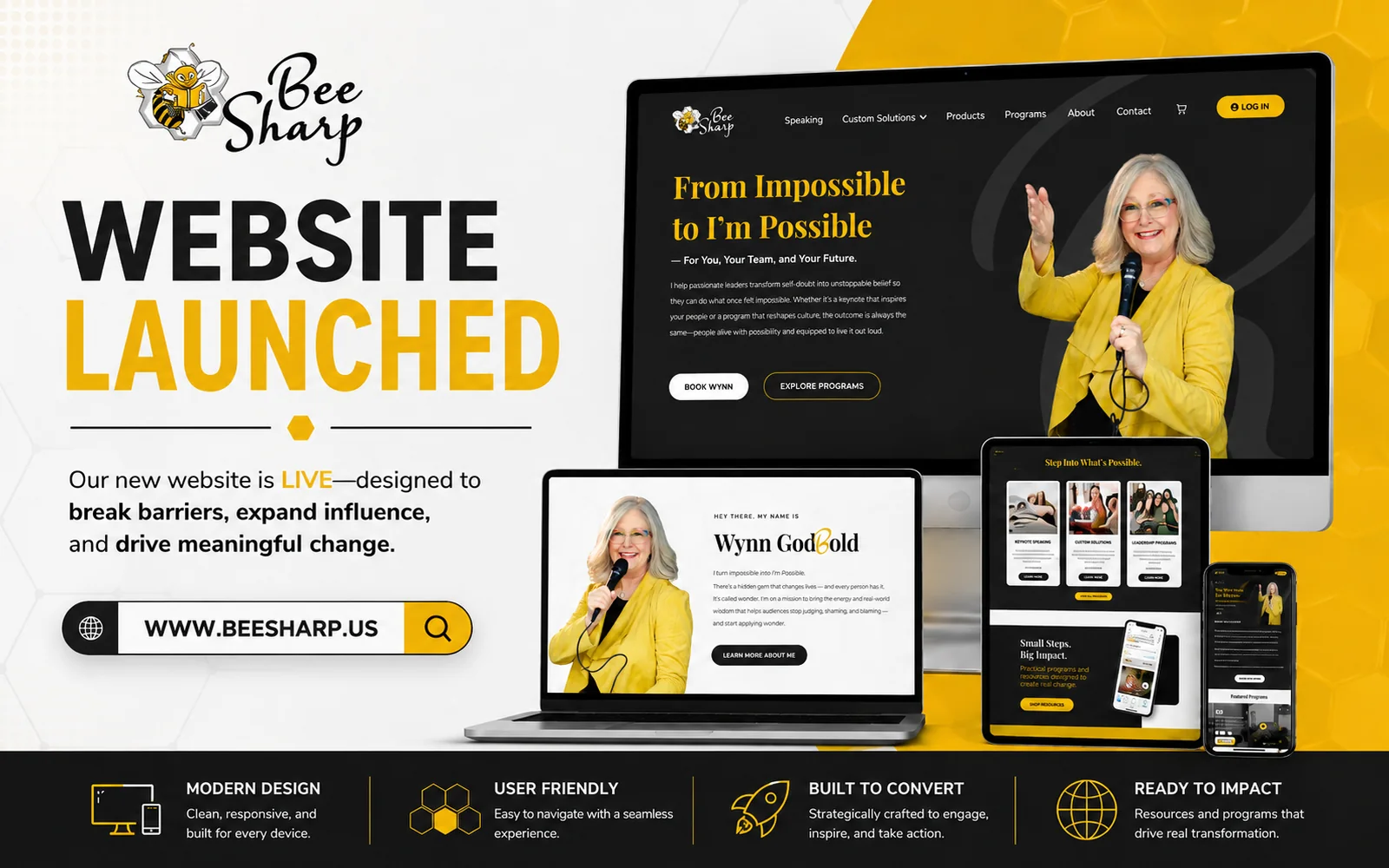 Bee Sharp website project preview
